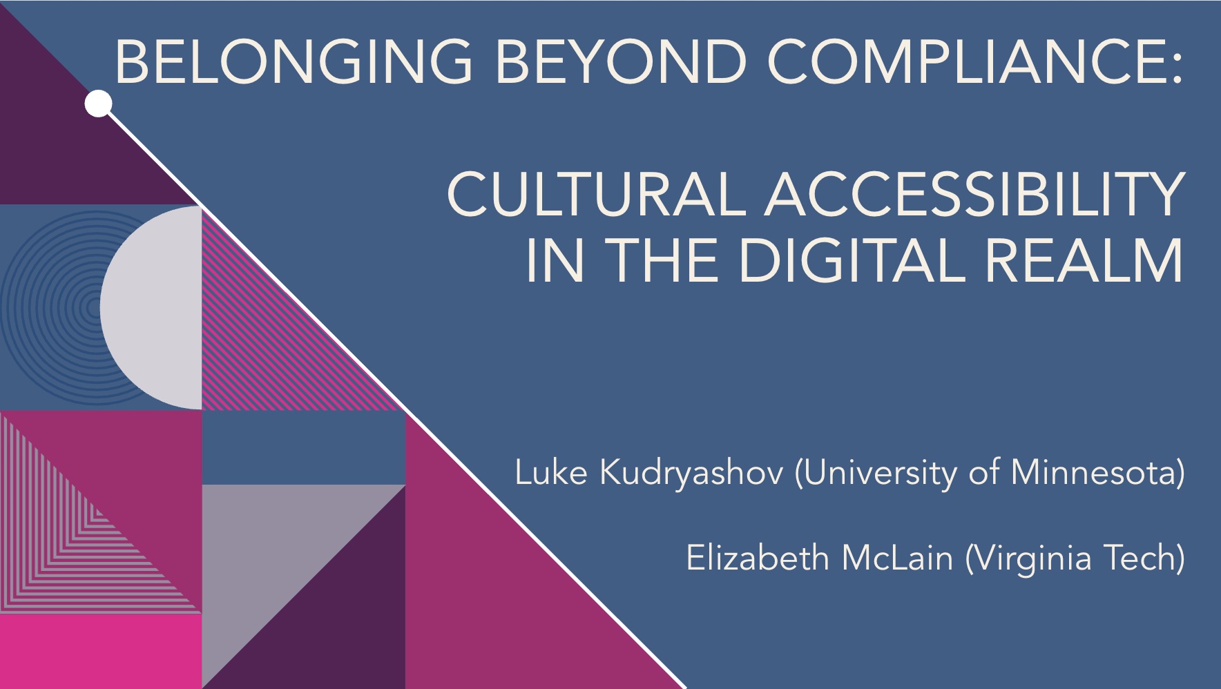 Belonging Beyond Compliance title slide