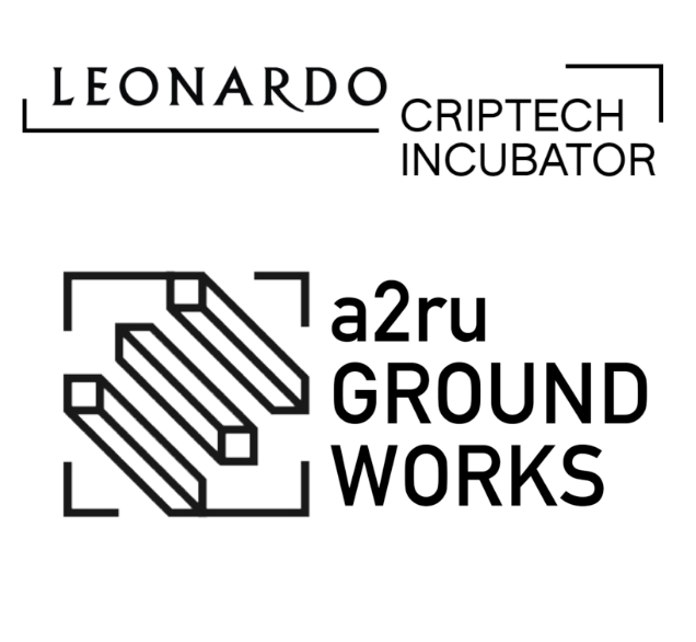 a2ru groundworks and leonardo criptech incubator logo